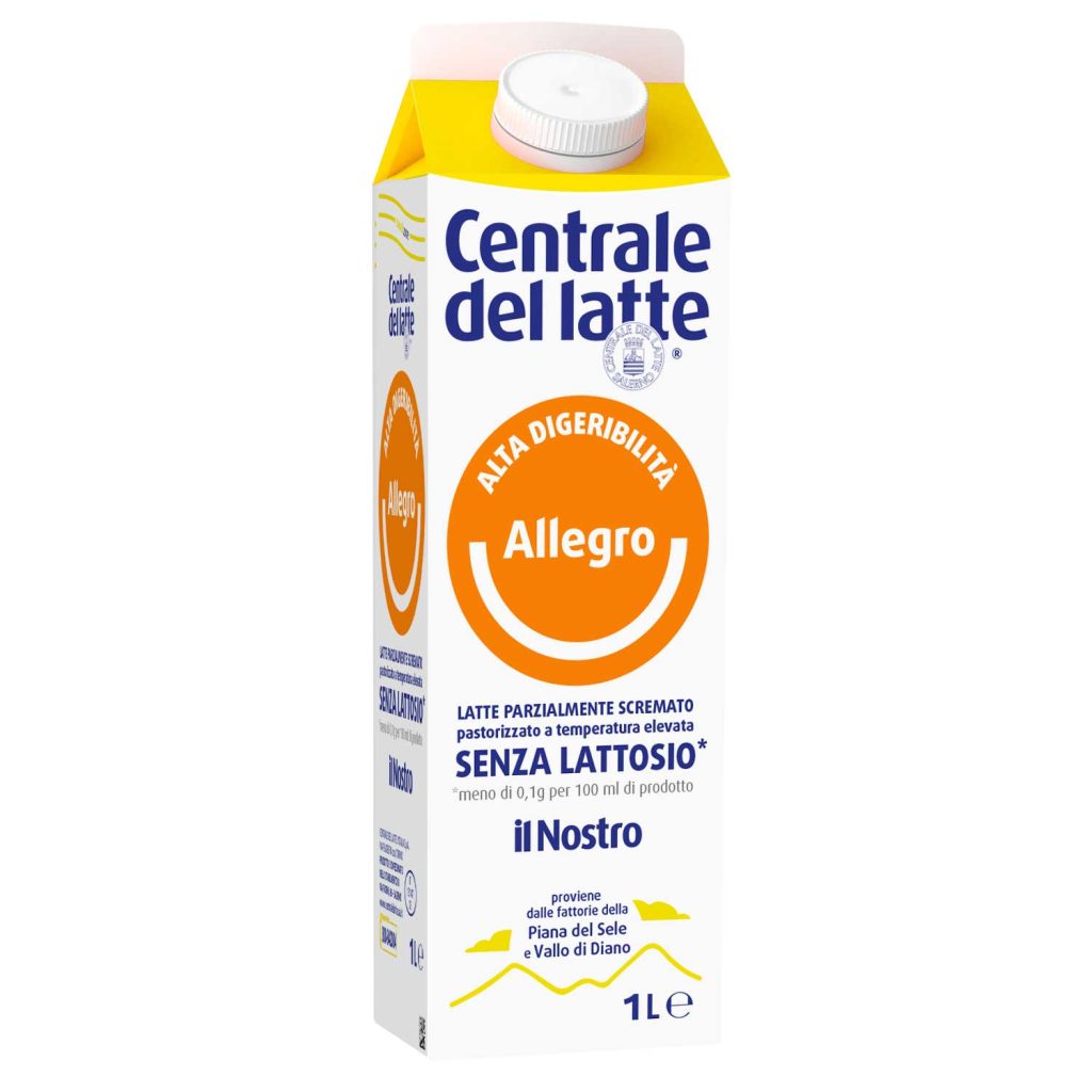 Latte Allegro – Parzialmente scremato – Alta Digeribilità – Senza lattosio 1 L