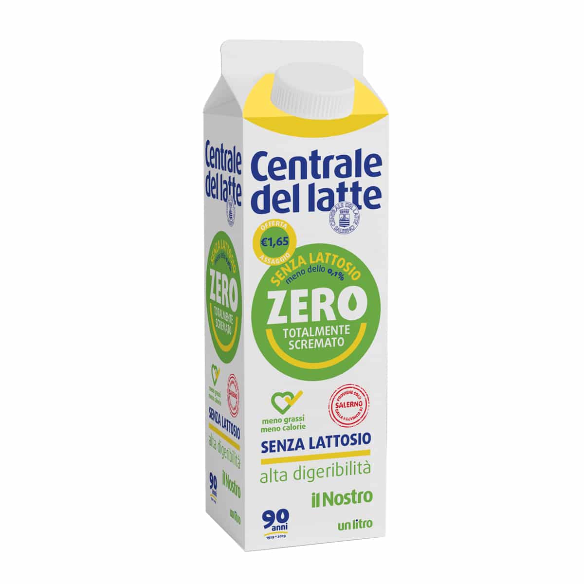 Latte Senza lattosio ZERO Totalmente scremato - Pastorizzato ad alta