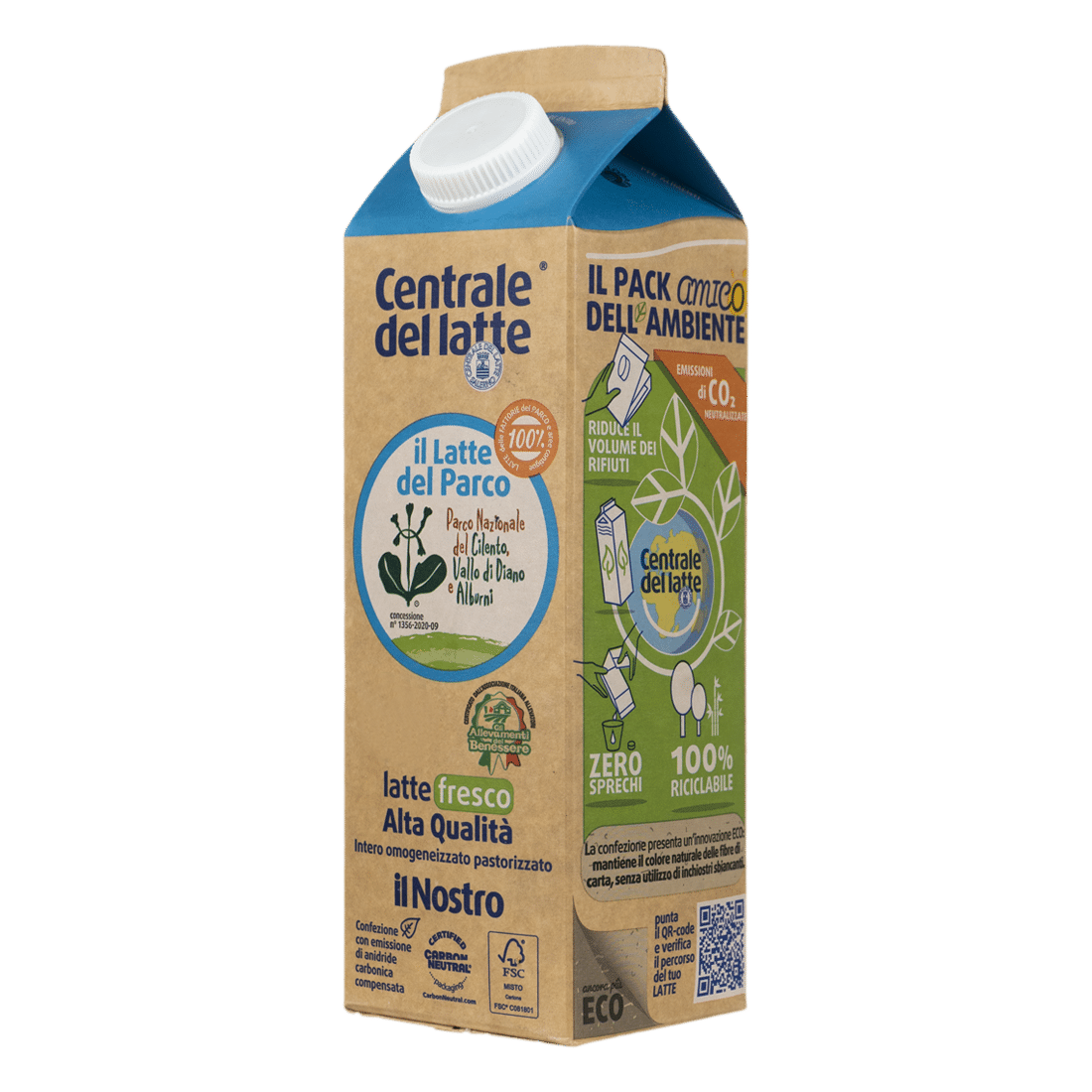 Latte intero UHT 1L - Centrale del Latte di Salerno